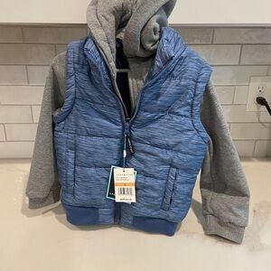 Andy & Evan Striped Gray Jacket 5T NWT